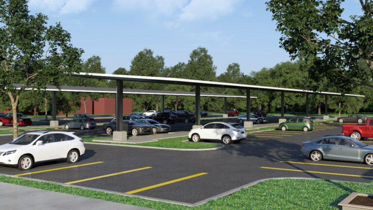 Rendering of Solar Canopy at Farmer's Market